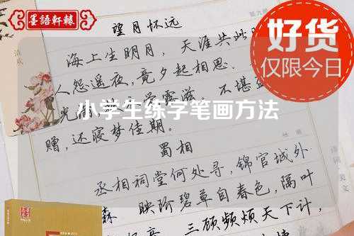 小(xiǎo)學(xué)生练字筆(bǐ)画方法