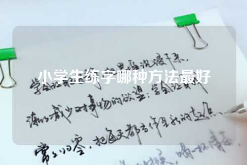 小(xiǎo)學(xué)生练字哪种方法最好